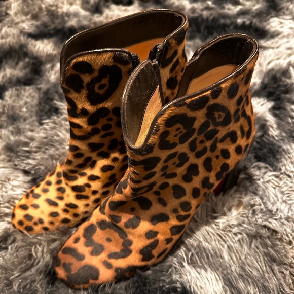 christian louboutin cheetah booties 37.5 - Picture 2 of 5